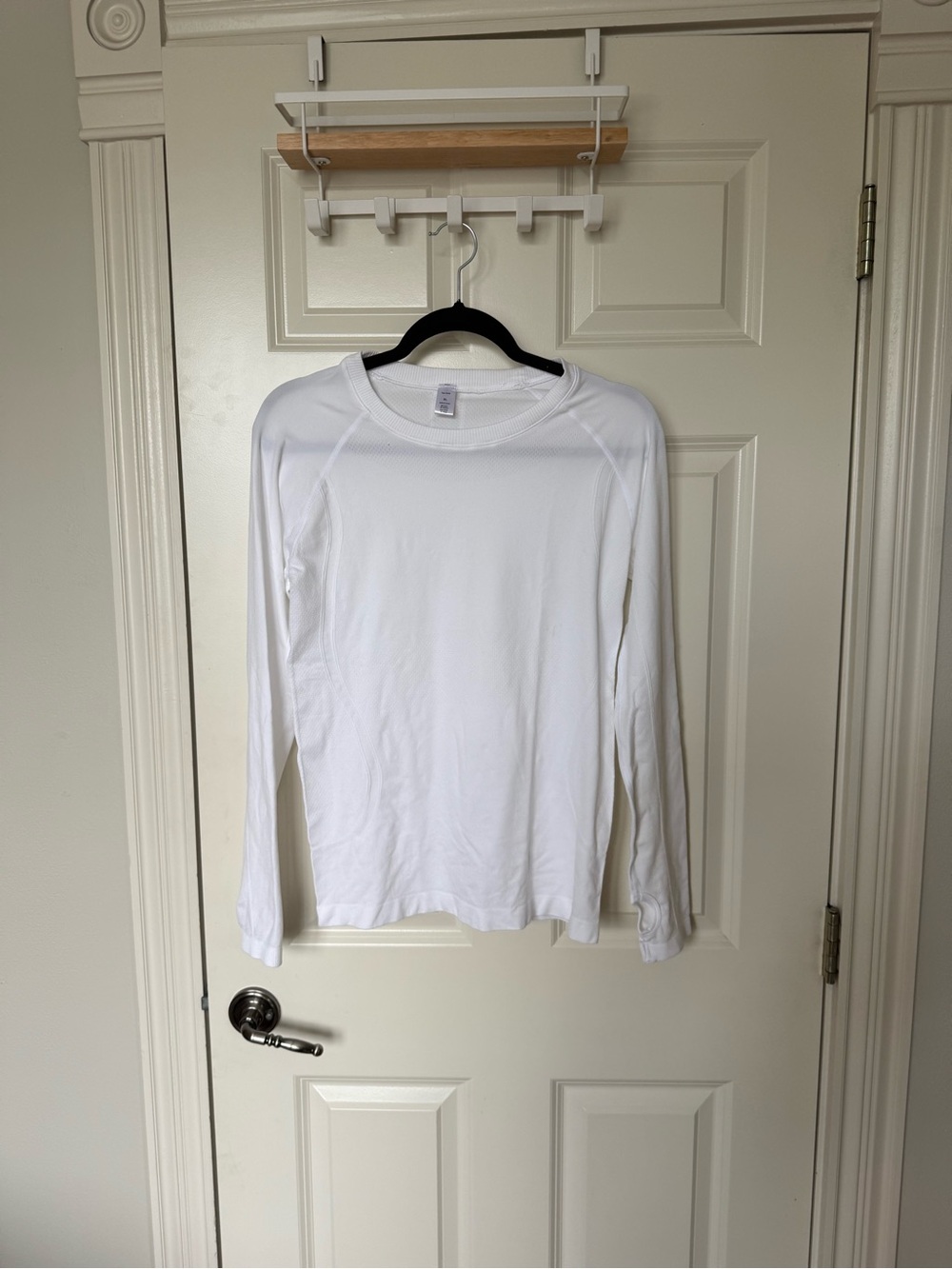 Tear Away White Long Sleeve Crewneck Shirt